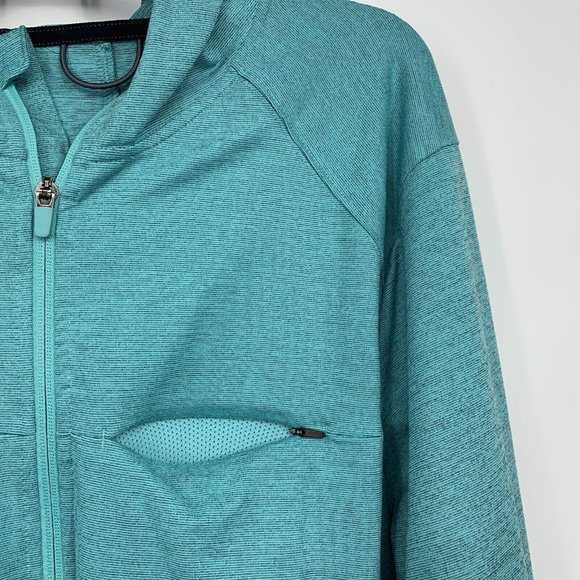 All In Motion Jacket Blue Full Zip Hooded Pockets Long Sleeve - Picture 4 of 10